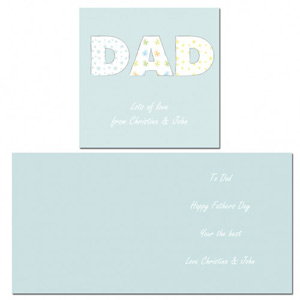 Personal Message Dad Card - Click Image to Close